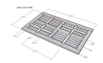 Teak Tischplatte