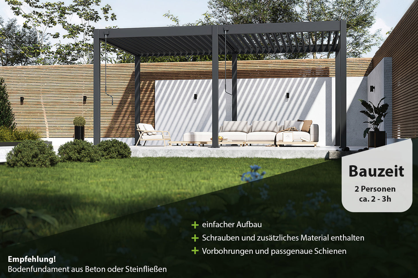 Duo Frame 3 x 5,3 Meter Anthrazit