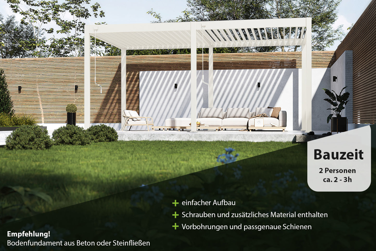Duo Frame 3 x 5,3 Meter Weiß