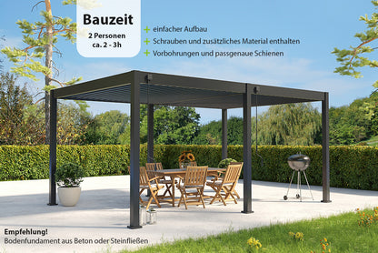 Elegance - Vollaluminium 6 x 3 Meter Anthrazit