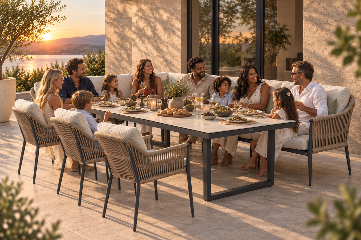 Cali Eckbank Gruppe Sand XL