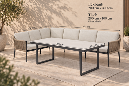 Cali Eckbank Gruppe Sand XL