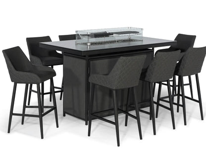 Feuer Bartisch Set 8 Sitzer
