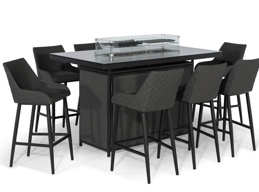 Feuer Bartisch Set 8 Sitzer