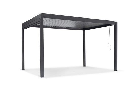 Pergola Sky Plus inkl LEDs 3 x 3 Meter - Anthrazit - Doppellamellen Dach