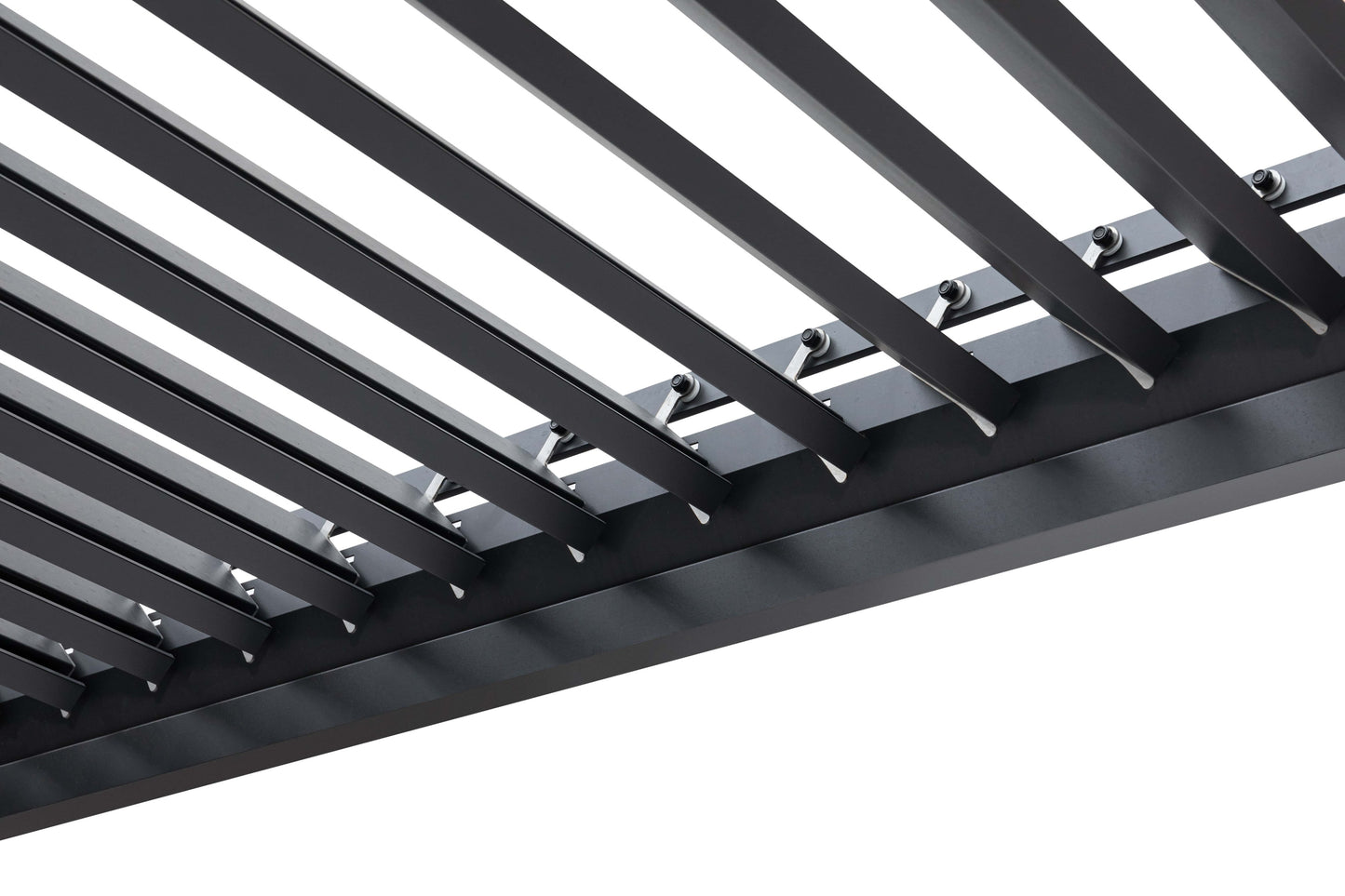 Pergola Sky Plus inkl LEDs 3 x 3 Meter - Anthrazit - Doppellamellen Dach