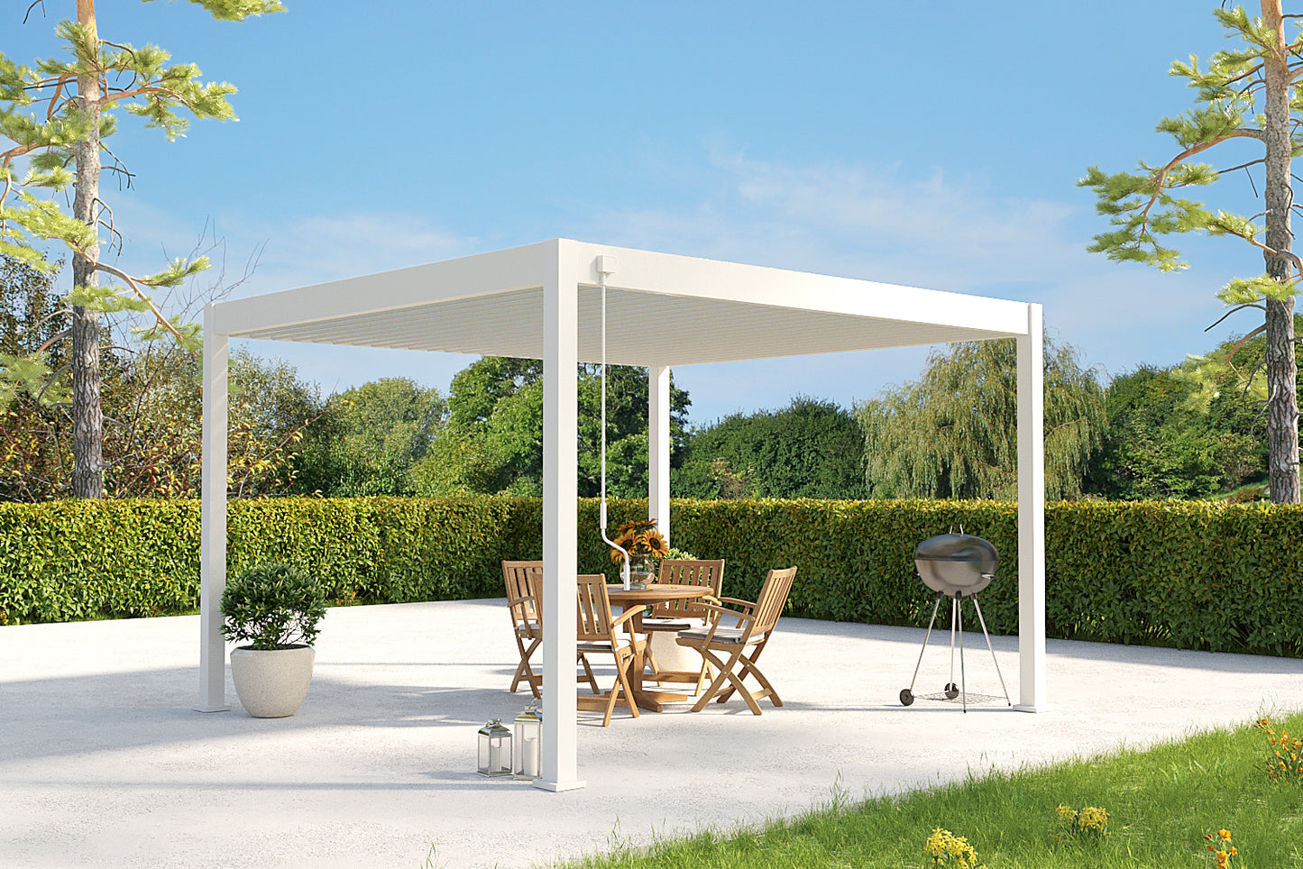 Elegance - Vollaluminium 3,6 x 4 Meter Weiß