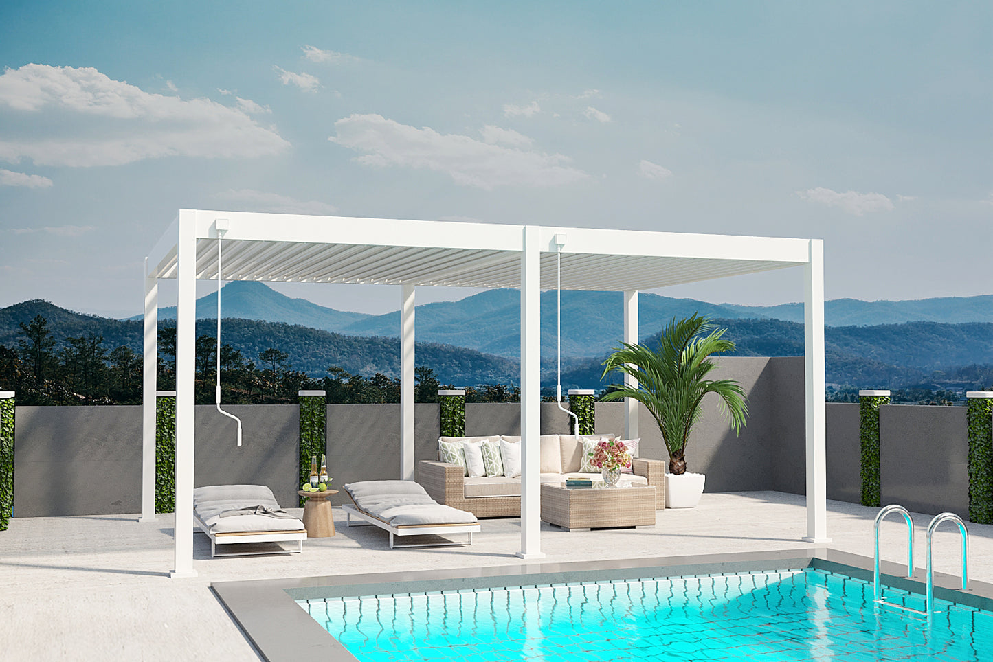 Elegance - Vollaluminium 5,3 x 3,6 Meter Weiß