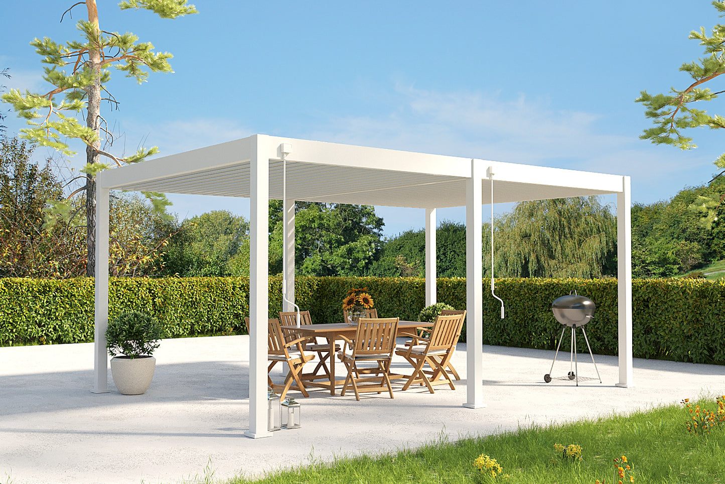 Elegance - Vollaluminium 5,3 x 3,6 Meter Weiß