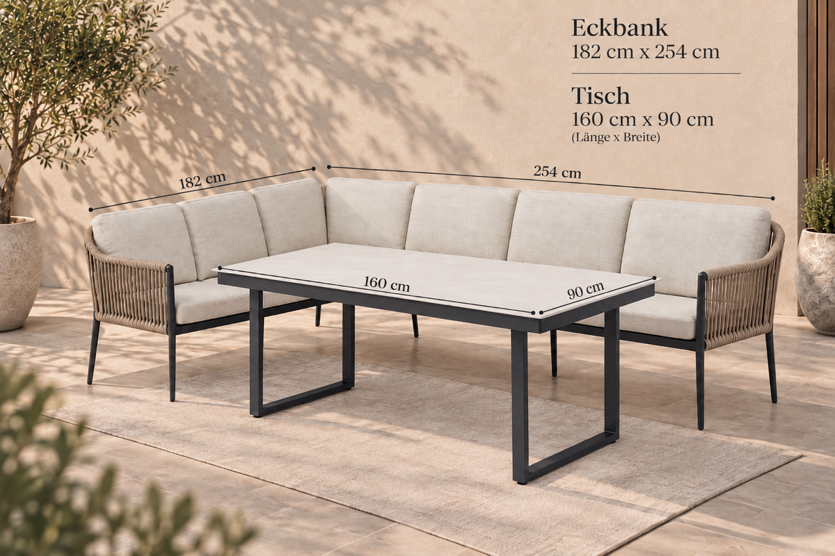 Cali Eckbank Gruppe Sand Small
