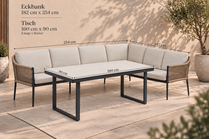 Cali Eckbank Gruppe Sand Small