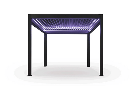 Pergola Sky Lite inkl LEDs - 4 x 3 Meter Anthrazit - Vollaluminium