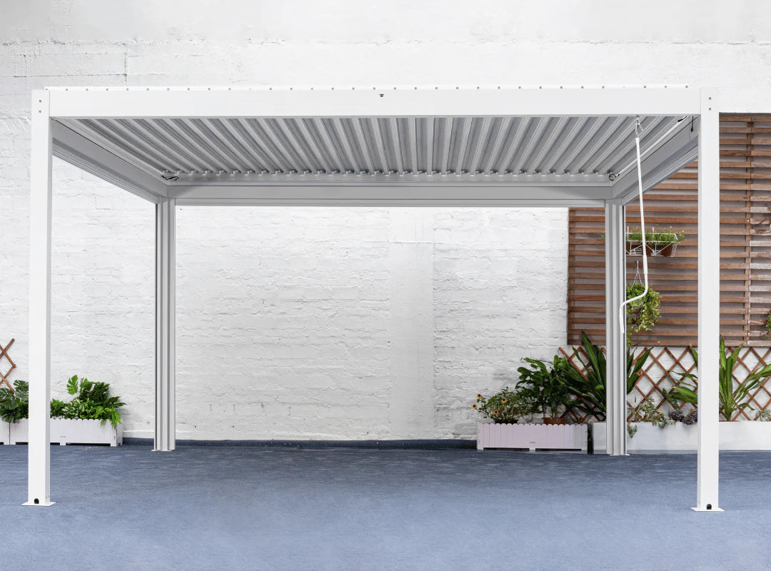Pergola Sky Lite inkl LEDs - 4 x 3 Meter Anthrazit - Vollaluminium