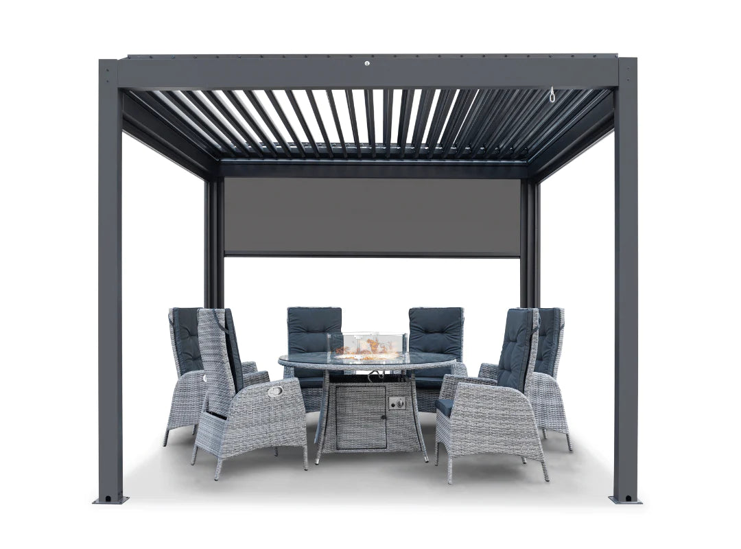 Pergola Sky Lite inkl LEDs - 4 x 3 Meter Anthrazit - Vollaluminium