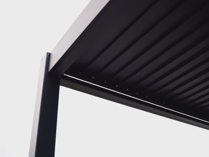 Pergola Sky Plus inkl LEDs 3 x 3 Meter - Anthrazit - Doppellamellen Dach