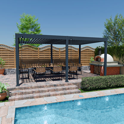 Elegance - Vollaluminium 6 x 3 Meter Anthrazit
