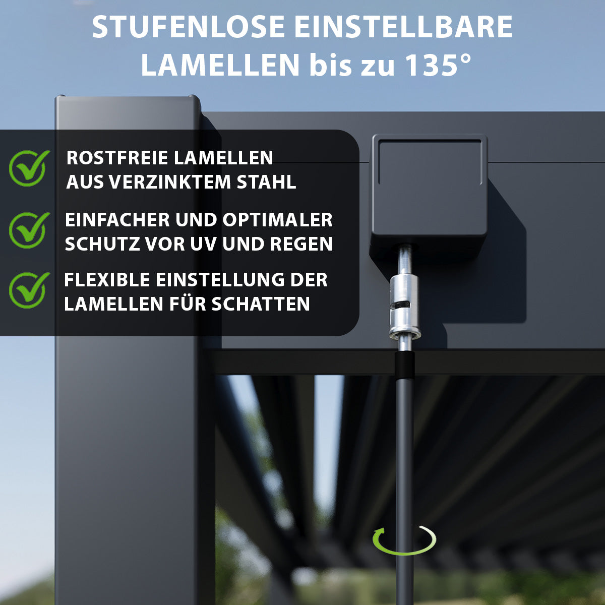 Duo Frame 3 x 5,3 Meter Anthrazit