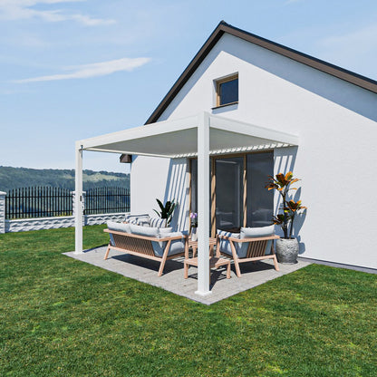 Elegance - Wandmontage - 4 x 3 meter - Vollaluminium Weiß