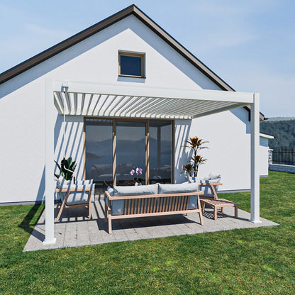 Elegance - Wandmontage - 4 x 3 meter - Vollaluminium Weiß